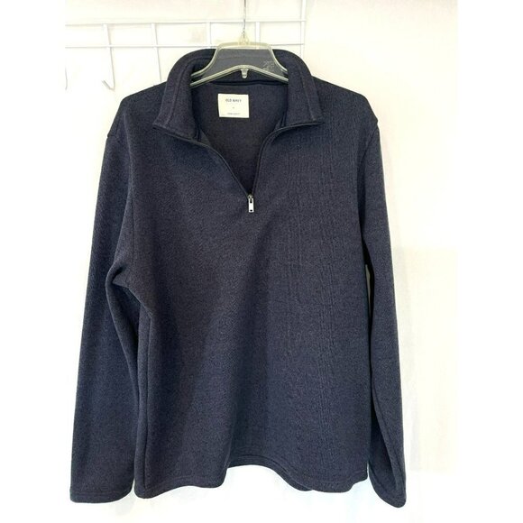Old Navy Men's Quarter Zip Pullover Long Sleeve Knit Sweatshirt Navy Blue Sz XL - Picture 3 of 9
